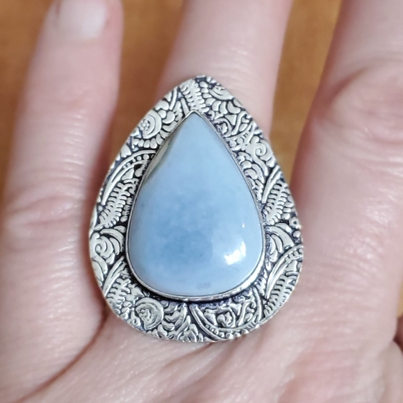 New Owyhee Opal 925 Silver Ring. - Picture 1 of 7